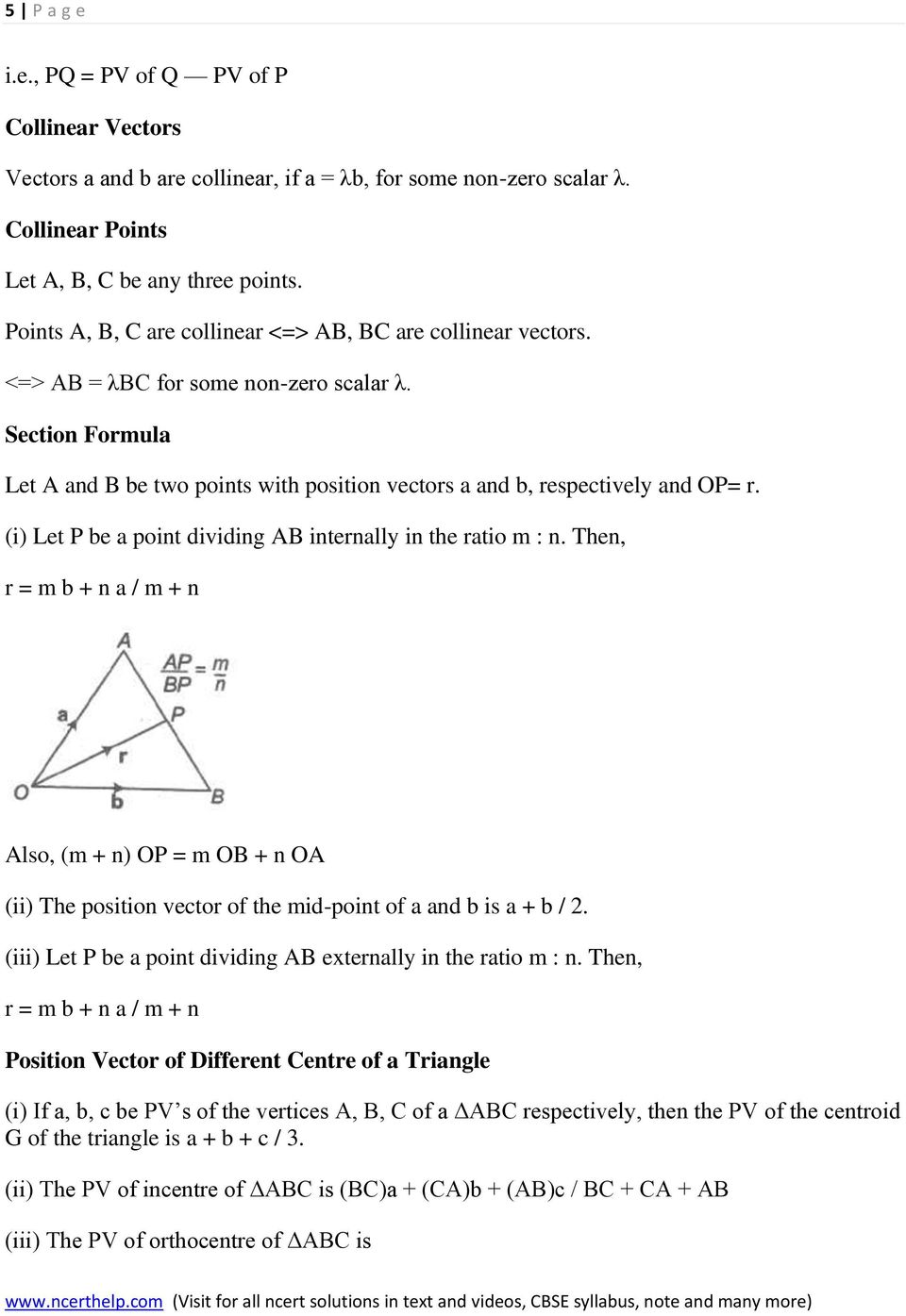 960x1395 Mathematics Notes For Class Chapter Vector Algebra