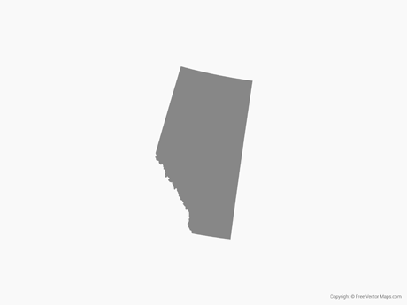 460x345 Vector Map Of Alberta