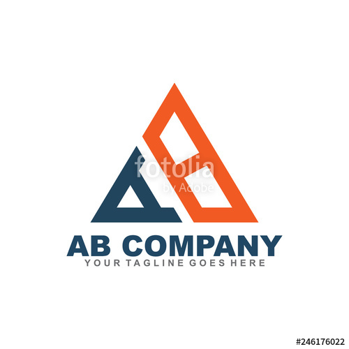500x500 Ab Letter Logo Design Vector Template Stock Image And Royalty