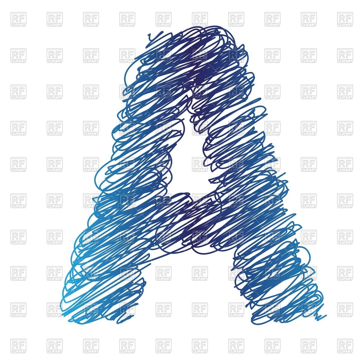 1200x1200 Font Of Scribbles, Letter A Vector Image Of Signs, Symbols, Maps