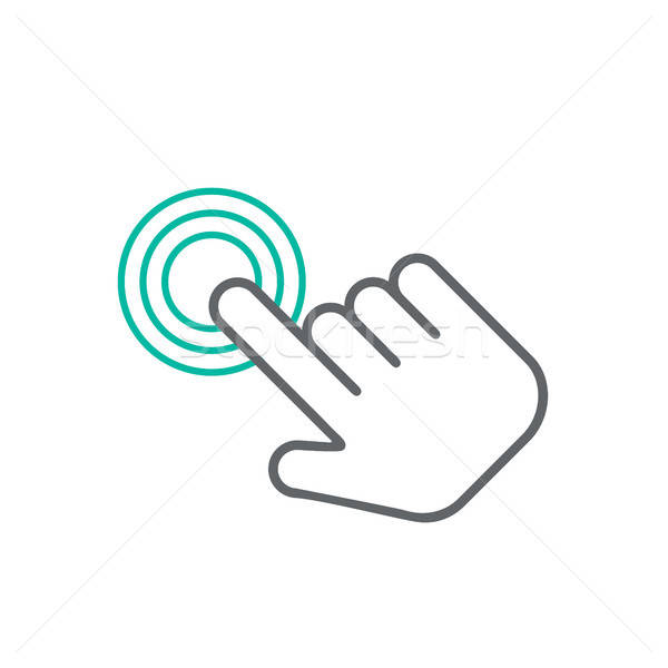 600x600 Click Hand Icon Vector Flat Design Vector Illustration Maryna