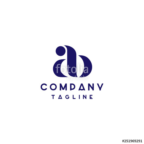 500x500 Initial A B Logo Design Template Vector Stock Image And Royalty