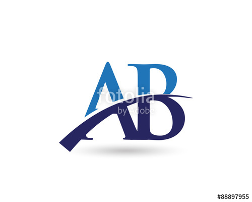 500x400 Ab Logo Letter Swoosh Stock Image And Royalty Free Vector
