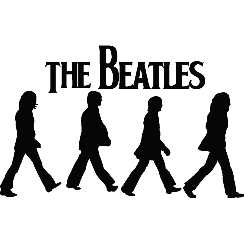 800x800 Download Free Png The Beatles Silhouettes On Abbey Road Black