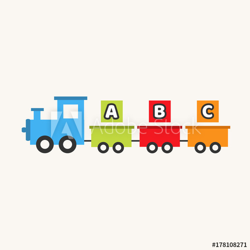 500x500 Abc Train Toy Cartoon Train Children's Toy Train With Blocks