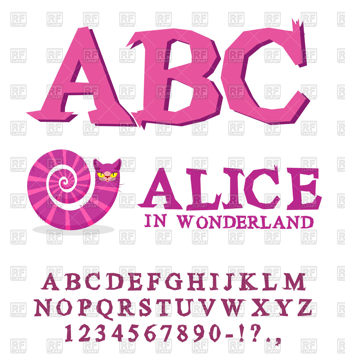 1140x1200 Alice In Wonderland Abc Vector Image Of Fonts Type Maryvalery