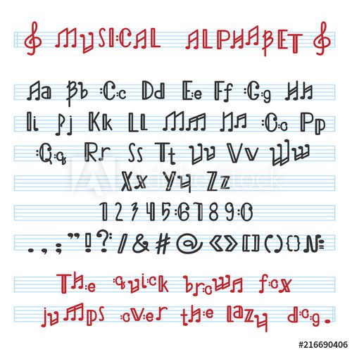 Alphabet Abc Vector Musical Alphabetical Font With Music Note 500x500 Alphabet Abc Vector Musical Alphabetical Font With Music Note