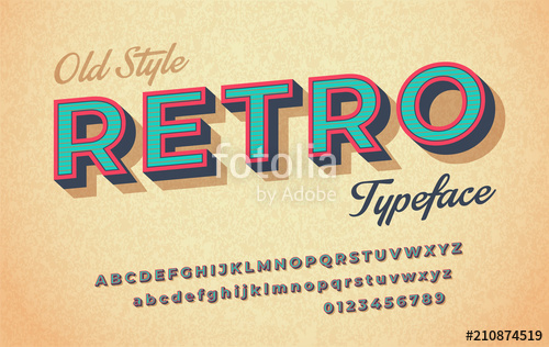 Retro Font With Vhs Effect, Vector Abc Alphabet Stock 500x316 Retro Font With Vhs Effect, Vector Abc Alphabet Stock