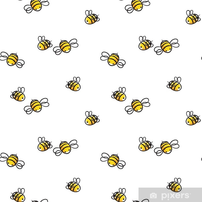 700x700 Vinilo Pixerstick Miel Y Abeja Vector