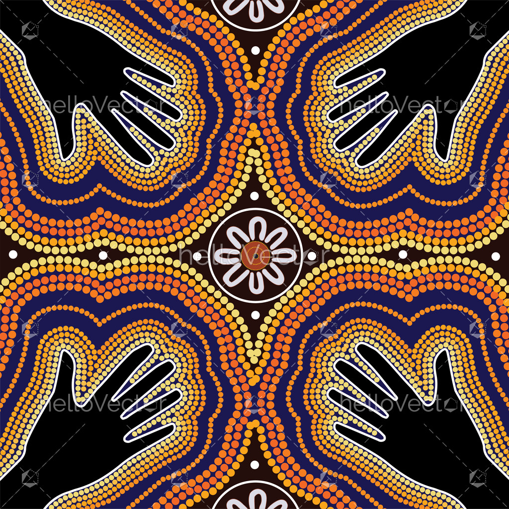 1024x1024 Aboriginal Art Vector Painting