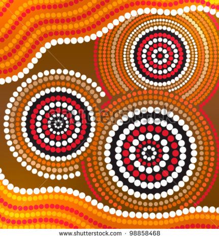 431x470 Australia Aboriginal Art Vector Background