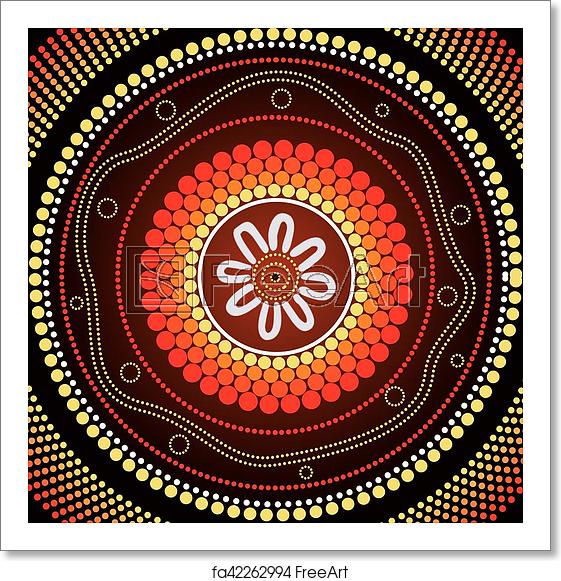 561x581 Free Art Print Of Aboriginal Art Vector Painting Illustration
