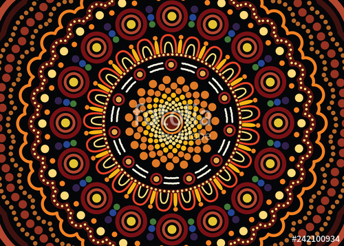 500x357 Aboriginal Art Vector Background Illustration Based On Aboriginal