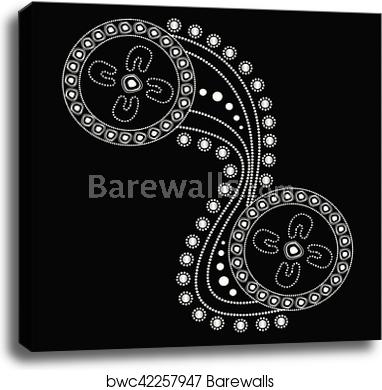 382x390 Aboriginal Art Vector Design, Canvas Print Barewalls Posters