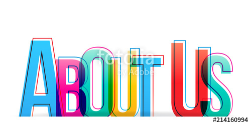 500x250 Creative Vector Illustration Of About Us Word Stock Image
