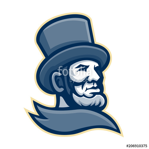 500x500 Abraham Lincoln Head Mascot Stock Image And Royalty Free Vector