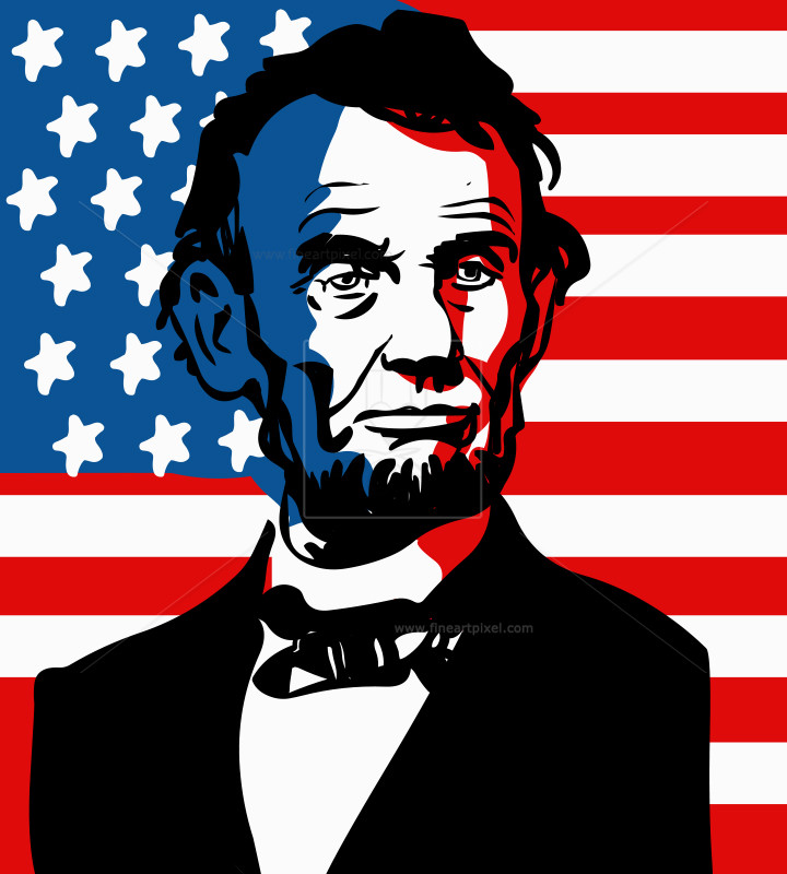 720x800 Abraham Lincoln July Illustration Free Vectors, Illustrations
