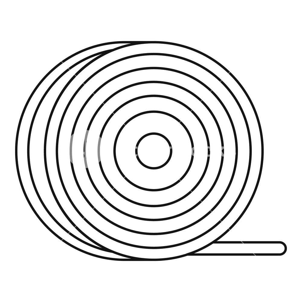 1000x1000 Abs Or Pla Filament Coil Icon In Outline Style Isolated Vector