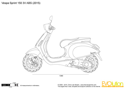 400x283 Vespa Sprint Abs Vector Drawing