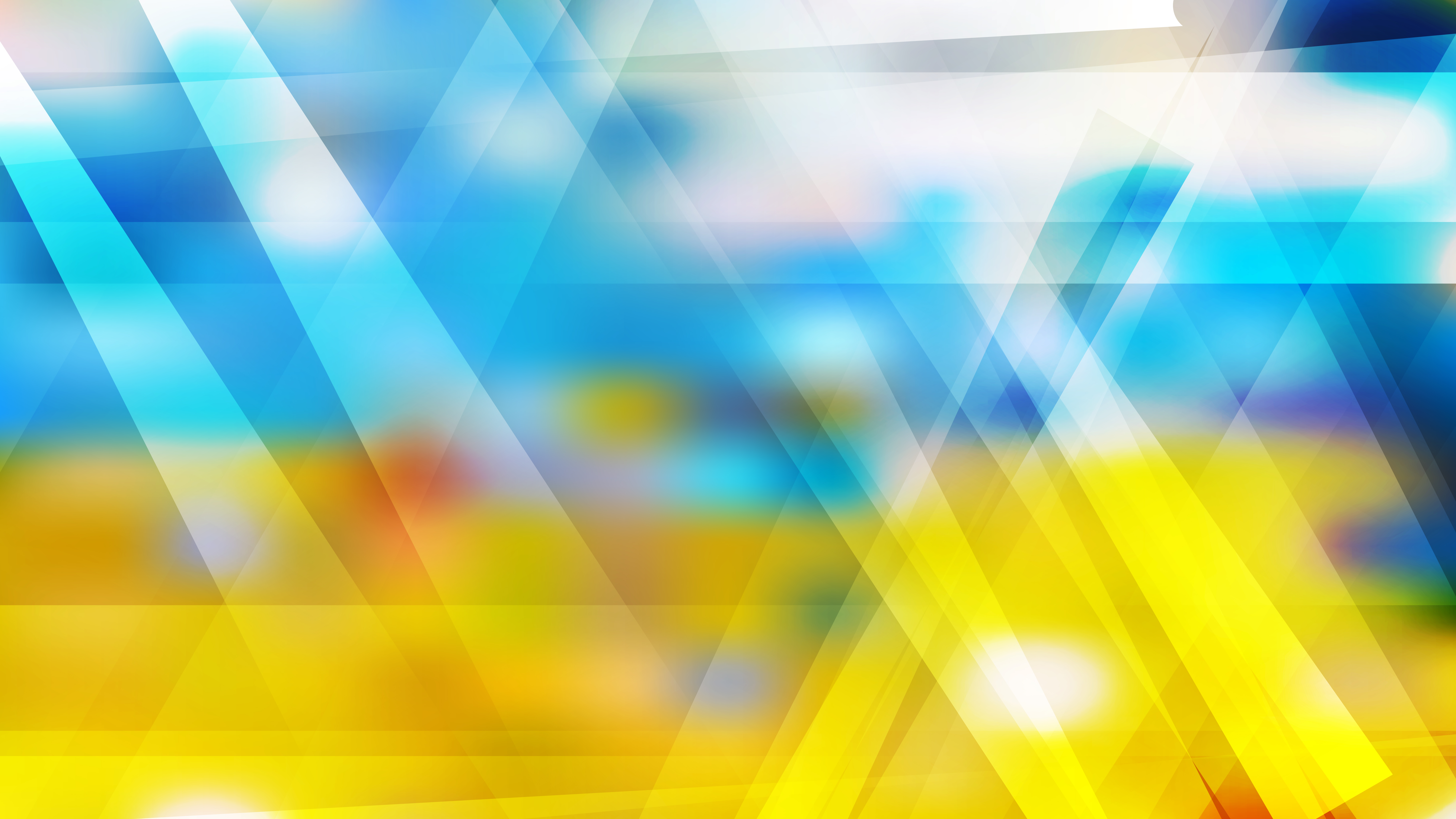 8000x4500 Blue Yellow And White Geometric Abstract Background Vector Image