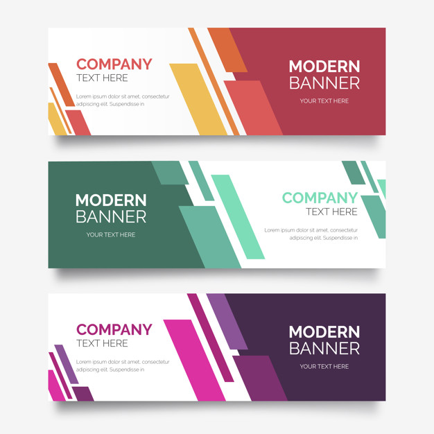 Abstract Banner Collection With Modern Shapes Free Vector 626x626 Abstract Banner Collection With Modern Shapes Free Vector