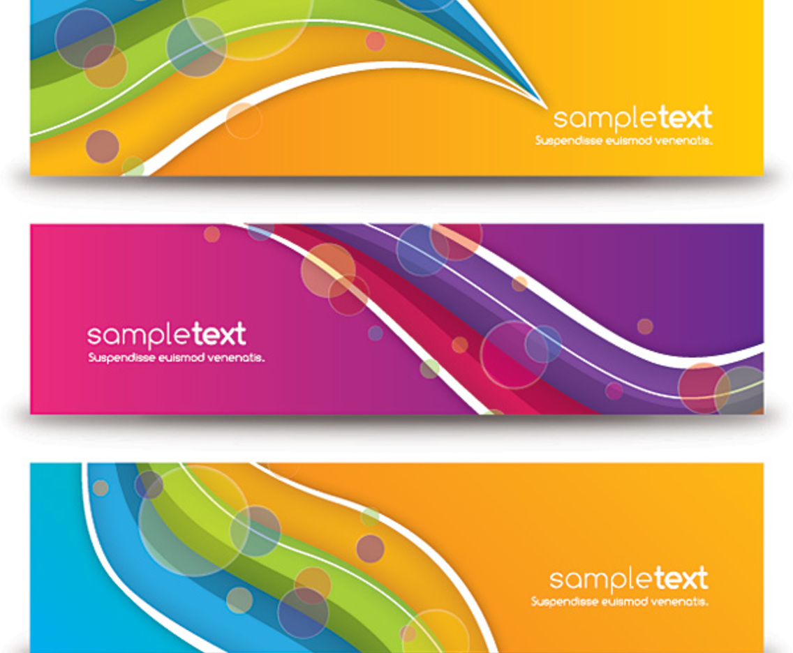 Colorful Abstract Banners Vector Art Graphics 1136x936 Colorful Abstract Banners Vector Art Graphics