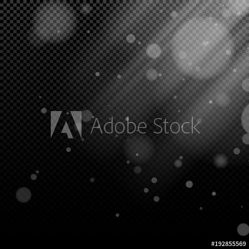 500x500 White Bokeh Lights And Rays Light On A Transparent Background