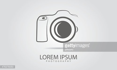 499x299 Abstract Camera Icon Design Silhouette In Vector Format Premium