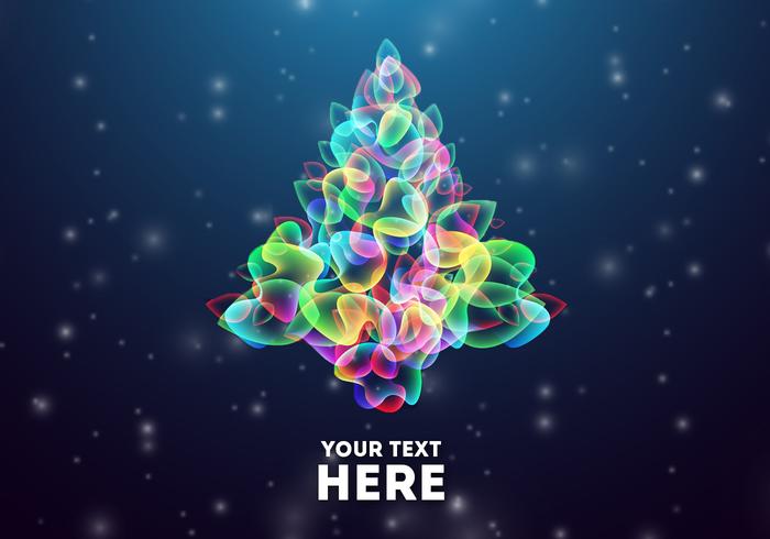700x490 Glowing Abstract Christmas Tree Vector