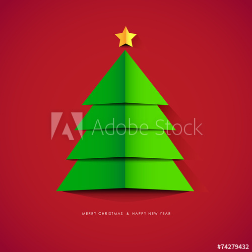 500x500 Modern Abstract Christmas Tree Vector Illustration