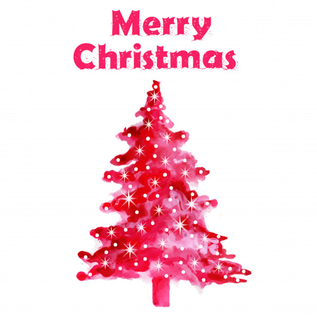 626x626 Watercolor Abstract Christmas Tree Vector Free Download