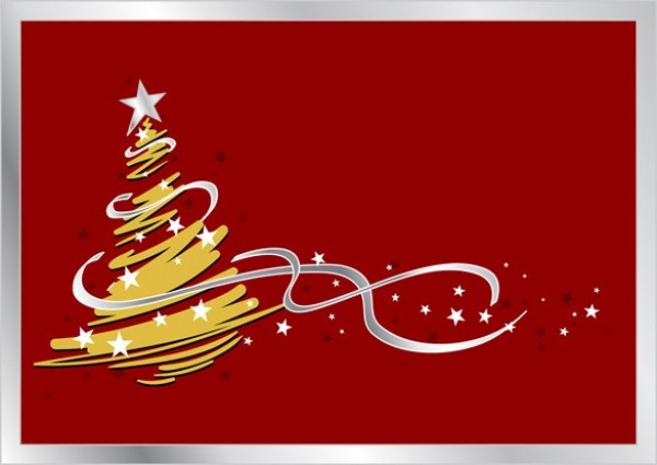 600x425 Abstract Christmas Tree Vector Background