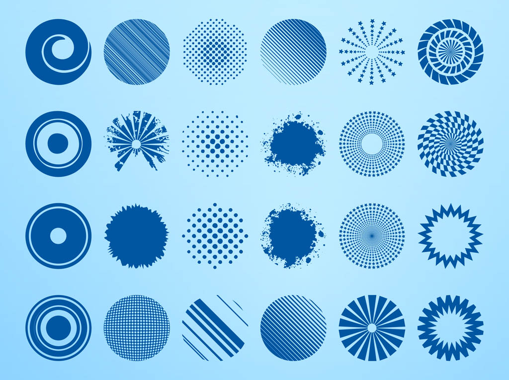 1024x765 Abstract Circle Set Vector Art Graphics