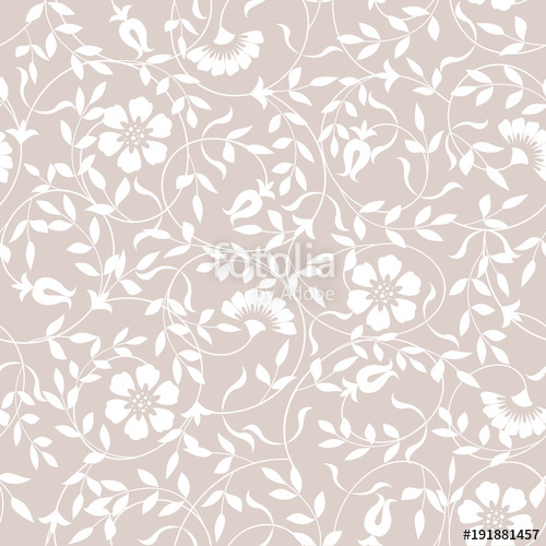 500x500 Seamless Abstract Floral Pattern Vector Pink And White Background