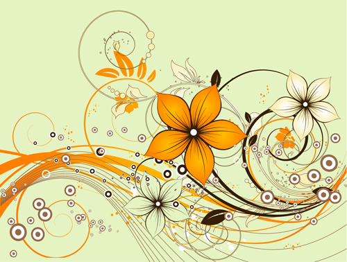 500x378 Elegant Abstract Flower Vectors Graphics Free Download