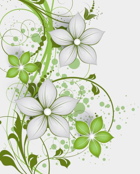 467x580 Elegant Abstract Flower Vectors Graphics Free Download