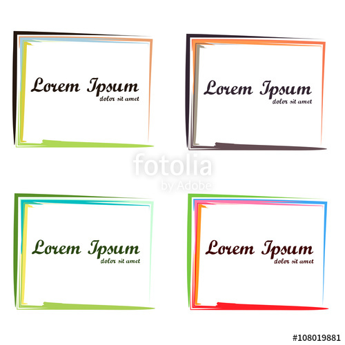 500x500 Square Frames Abstract Frames Vector Design Stock Image
