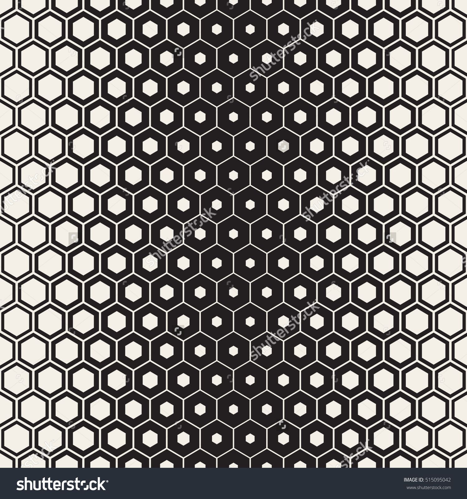 1500x1600 Vector Seamless Halftone Honeycomb Gradient Pattern Abstract