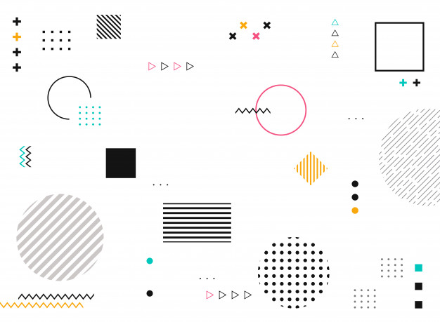 626x459 Abstract Geometric Shapes Of Colorful Modern Pattern Vector