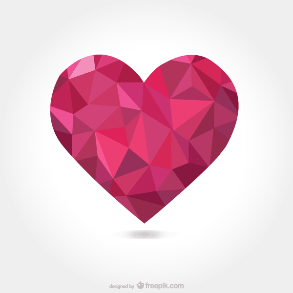 600x600 Abstract Triangular Heart Vector Resources Vectors Geometric