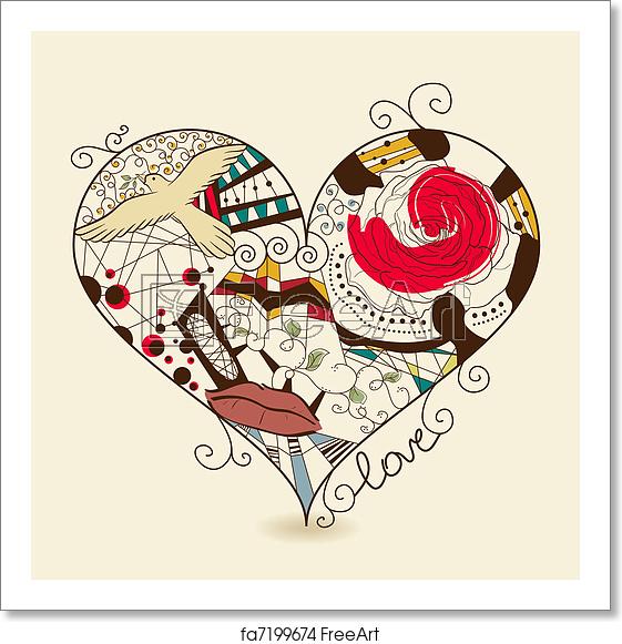 561x581 Free Art Print Of Abstract Heart Vector Picture Of Abstract Heart