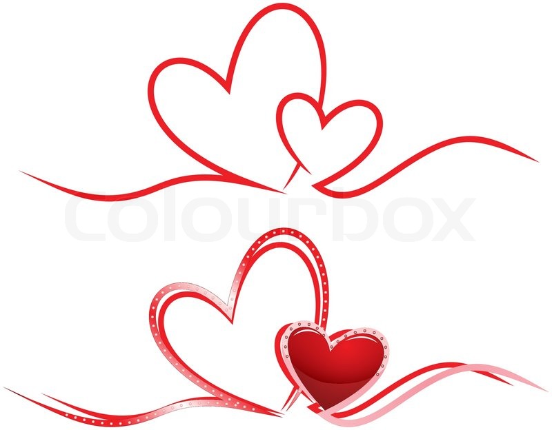 Two Variants Of Abstract Red Hearts 800x624 Two Variants Of Abstract Red Hearts