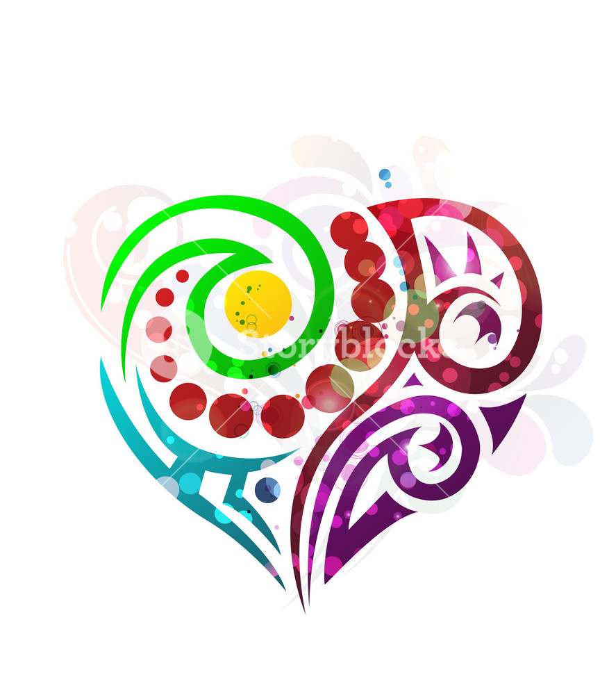 Abstract Colorful Heart Vector Illustration Royalty Free Stock 864x1000 Abstract Colorful Heart Vector Illustration Royalty Free Stock