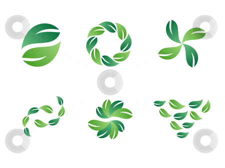 Green Leaf Vector Abstract Logo Icon Design Set Stock Vector 450x337 Green Leaf Vector Abstract Logo Icon Design Set Stock Vector