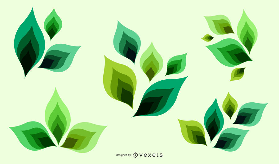 Abstract Green Leaves Vector Illustration 900x529 Abstract Green Leaves Vector Illustration