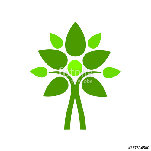 Abstract Human Tree With Leaves Vector Graphic Design Template 500x500 Abstract Human Tree With Leaves Vector Graphic Design Template