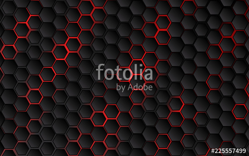 Futuristic Hexagon And Red Light Vector Illustration Technology 500x313 Futuristic Hexagon And Red Light Vector Illustration Technology
