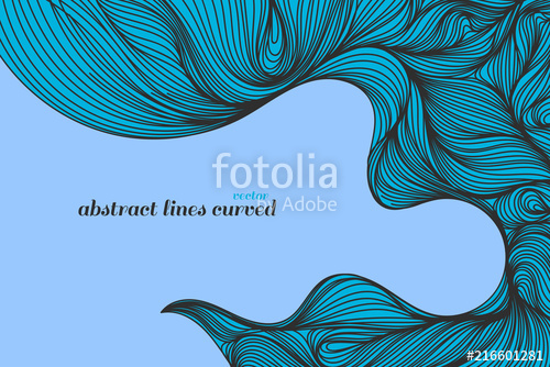 500x334 Abstract Lines Art Pattern Blue Curved Scene Vector Wallpaper