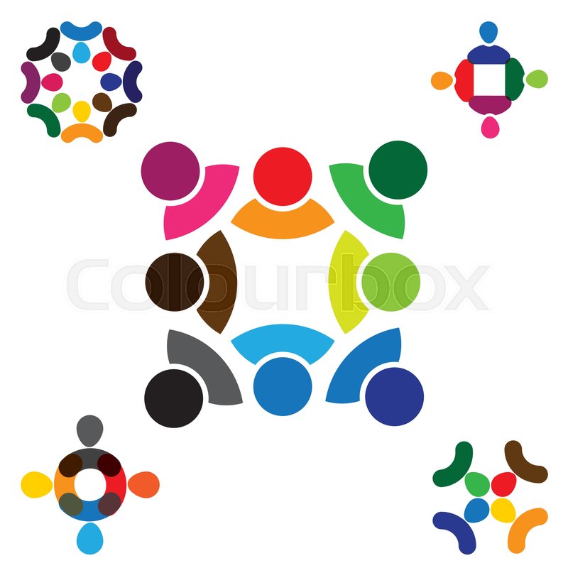 800x800 Abstract People Vector Logo Icon Stock Vector Colourbox