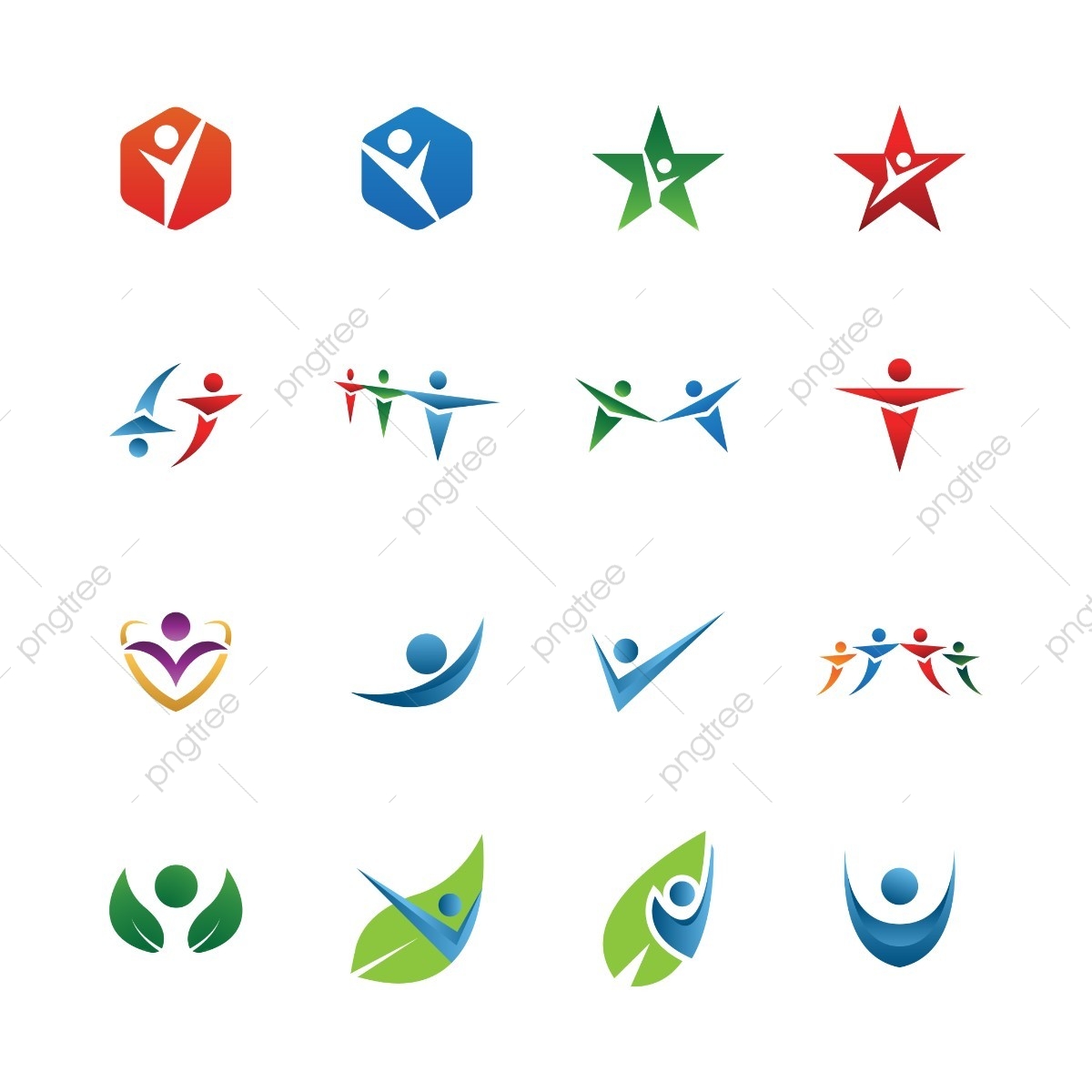 1200x1200 Collection Of Abstract People Logo Icon Template Vector, Abstract